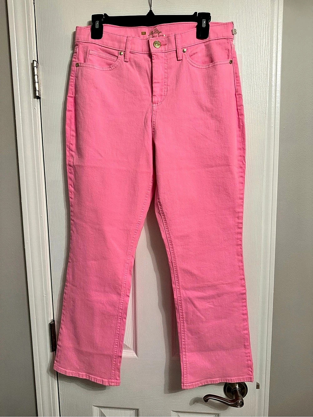 Lilly Pulitzer Crop Pink Straight Leg Pants Size 10 NWT